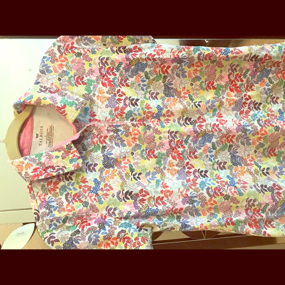 Talbots floral print tee